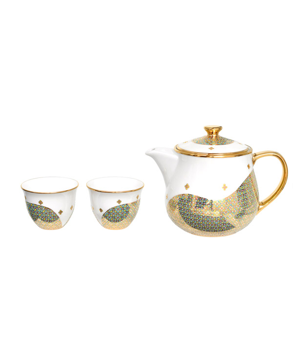 Benjarong teaset with 2 tea cup Benjarong Teaset with 2 tea cup