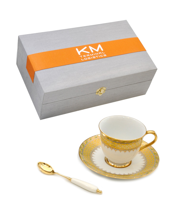 แก้วกาแฟเบญจรงค์ ลายหยดเทียน  แก้วกาแฟเบญจรงค์ ลายหยดเทียน